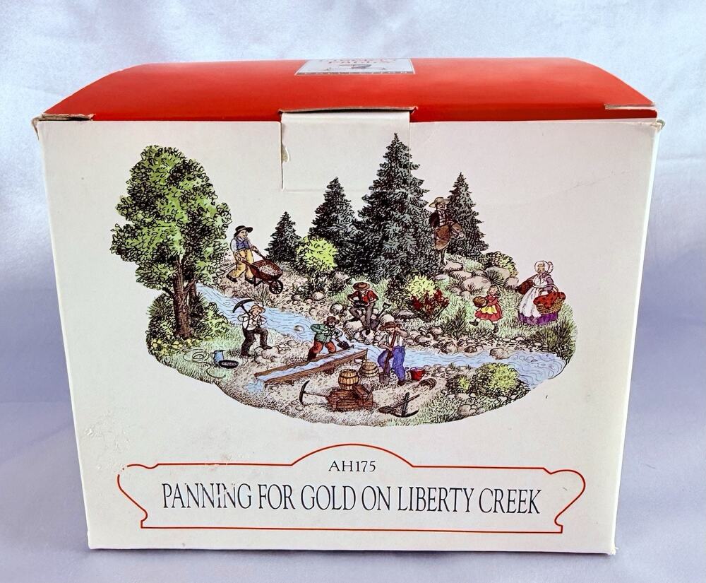 Liberty Falls AH175 Panning Gold on Liberty Creek Miniature Hand Painted Vintage